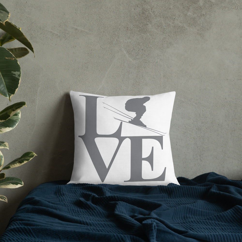 Love Ski Premium Pillow - Powderaddicts