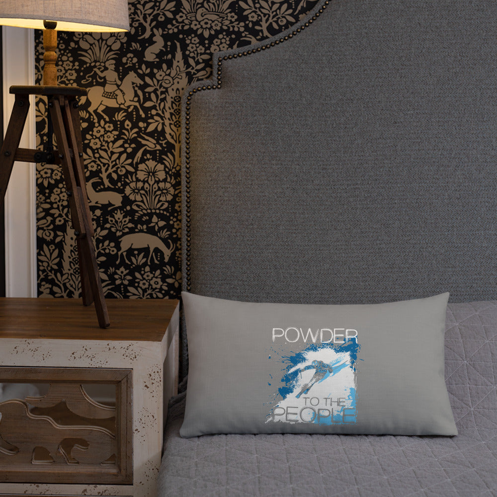 Powder To The People Grey Premium Pillow - Powderaddicts