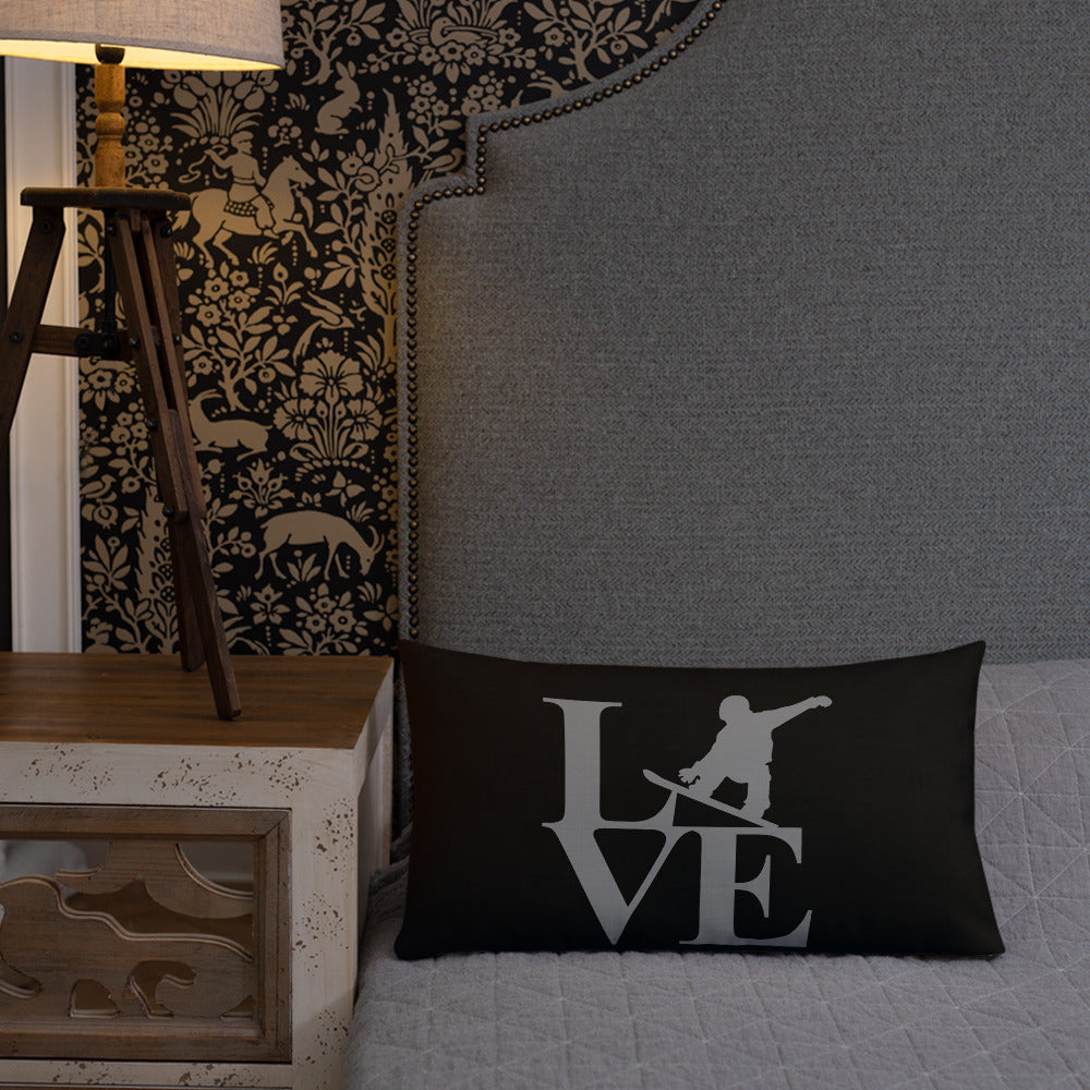 Love Snowboard Premium Pillow - Powderaddicts