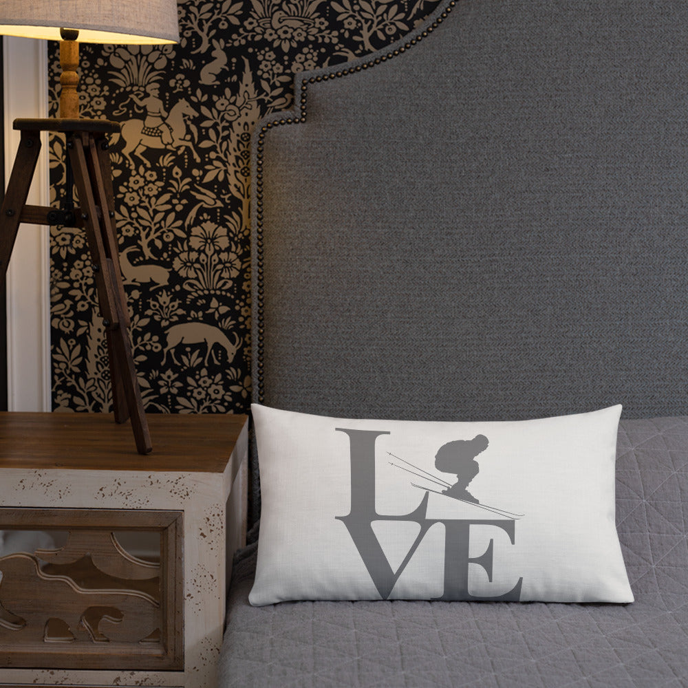 Love Ski Premium Pillow - Powderaddicts
