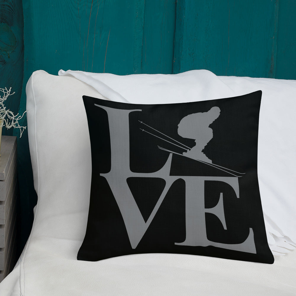 Love Ski Premium Pillow - Powderaddicts