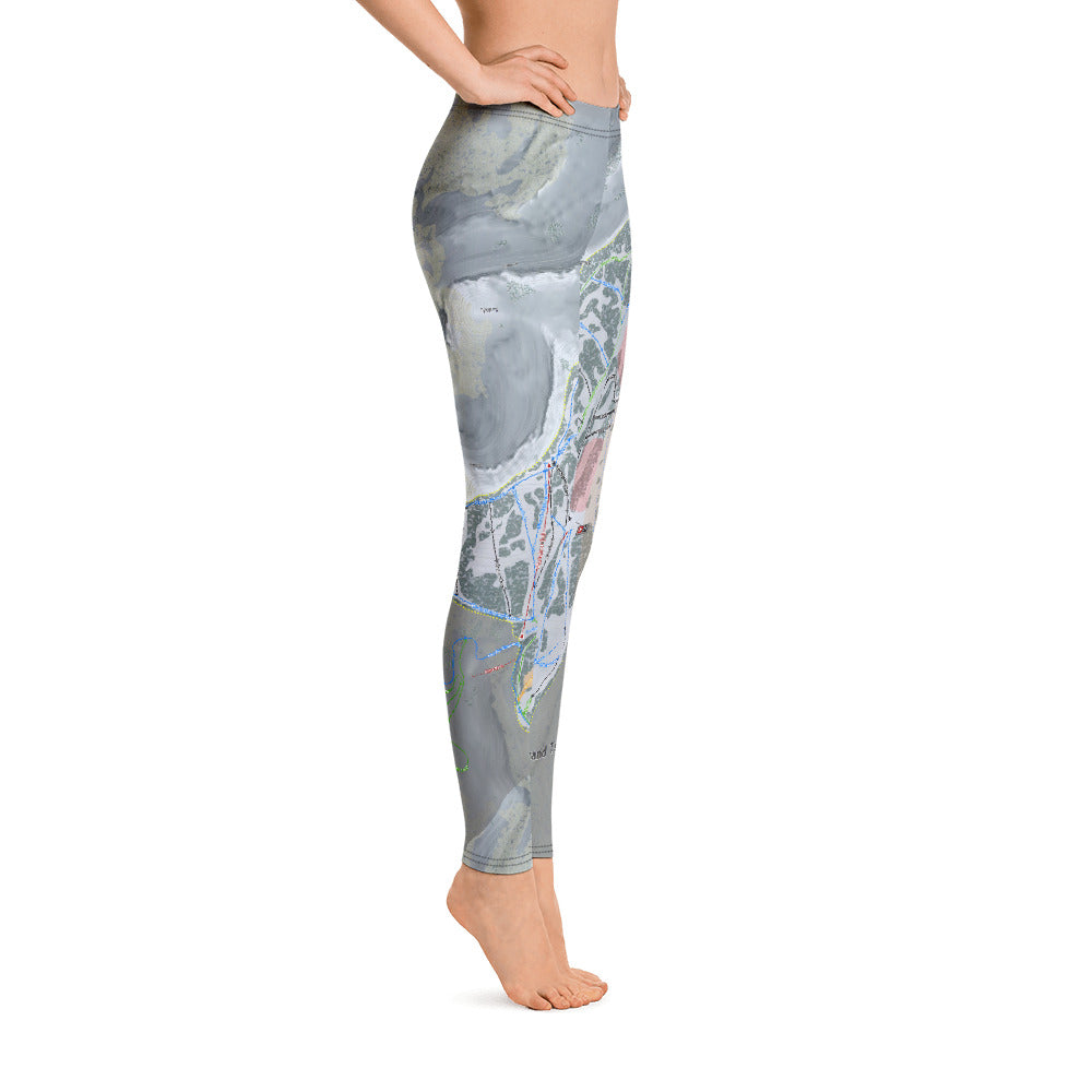 Grand Targhee, Wyoming Ski Trail Map - Leggings - Powderaddicts