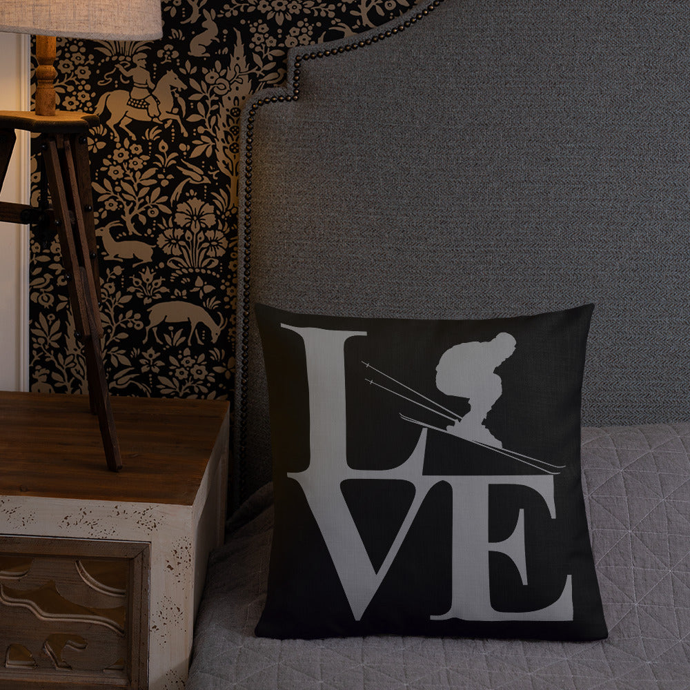 Love Ski Premium Pillow - Powderaddicts