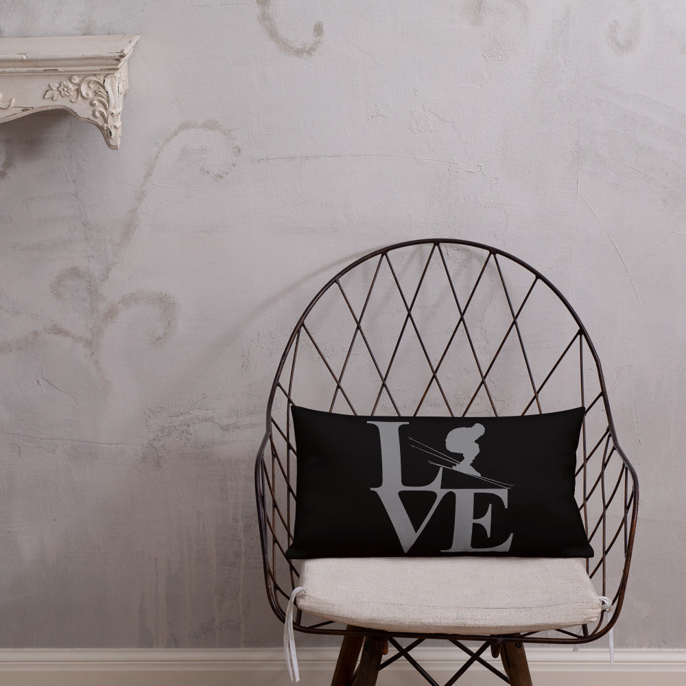 Love Ski Premium Pillow - Powderaddicts