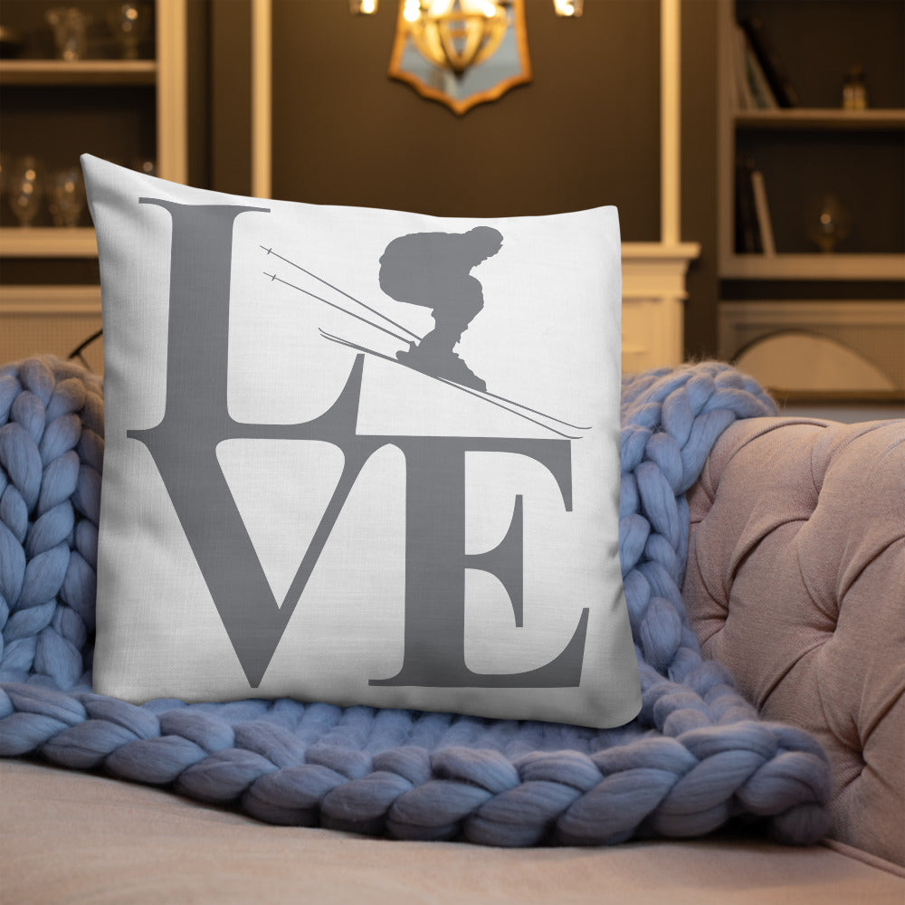 Love Ski Premium Pillow - Powderaddicts