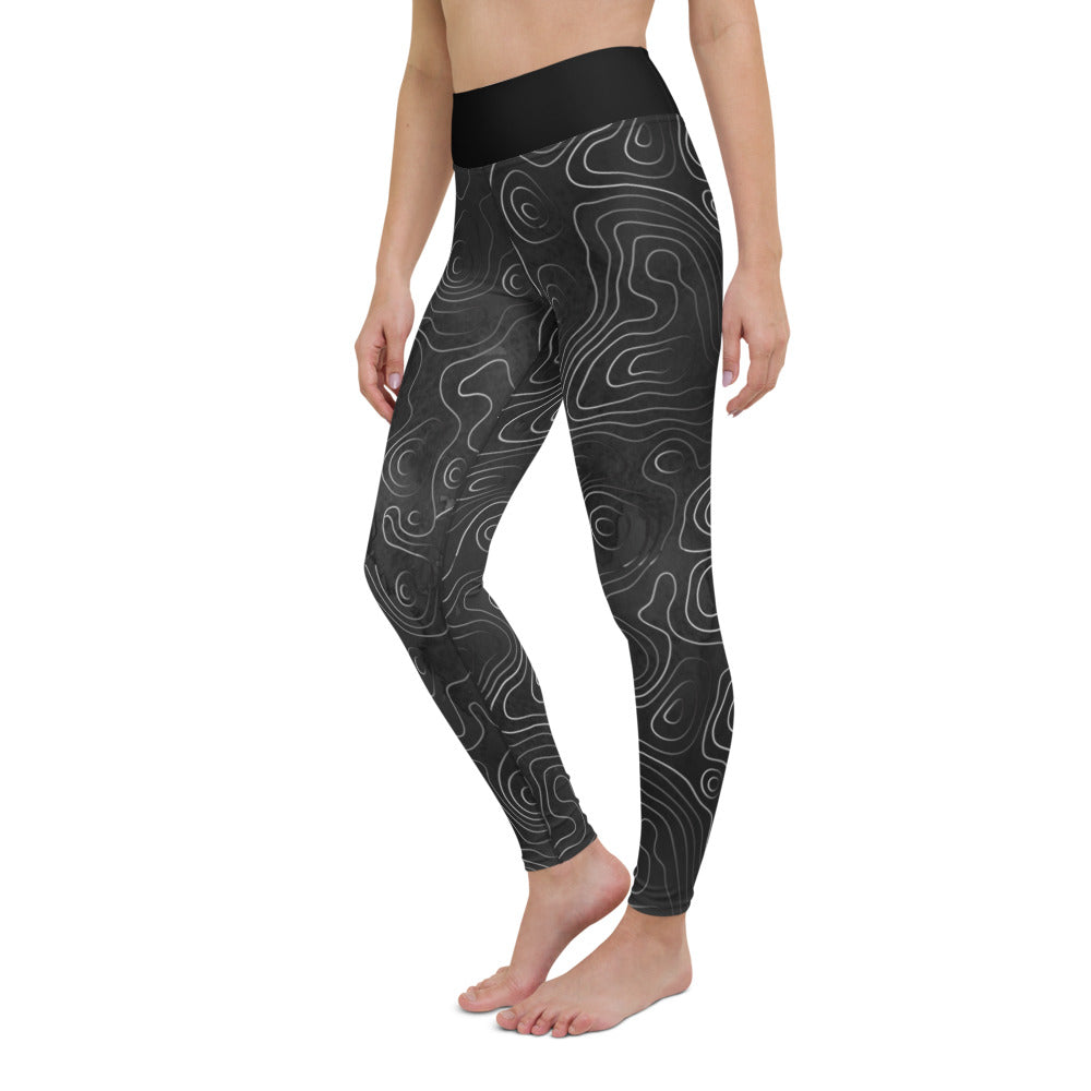 Topographic Yoga Leggings - Powderaddicts