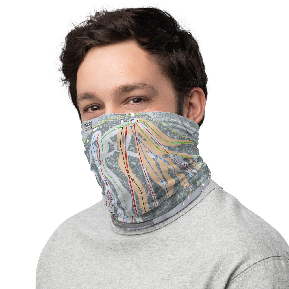 Snow Summit, California Ski Trail Map Neck Gaiter - Powderaddicts