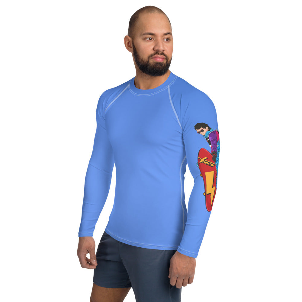 Retro Snowboarder Men's Rash Guard - Powderaddicts