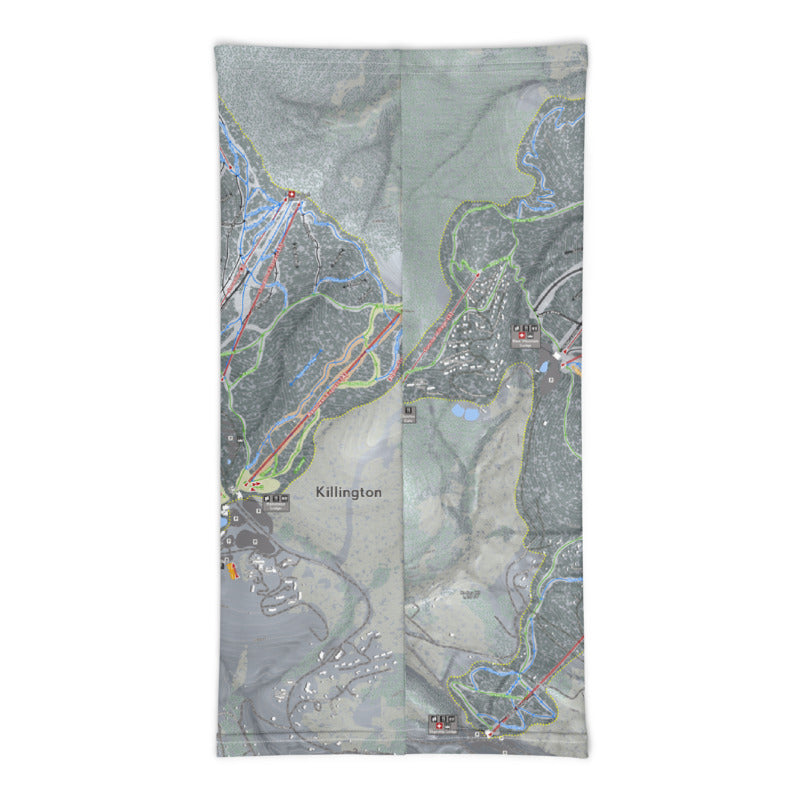 Killington, Vermont Ski Trail Map Neck Gaiter - Powderaddicts