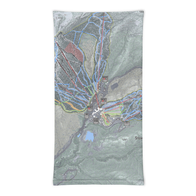 Stowe, Vermont Ski Resor Map Neck Gaiter - Powderaddicts