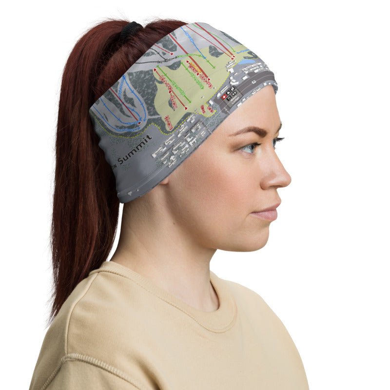 Snow Summit, California Ski Trail Map Neck Gaiter - Powderaddicts