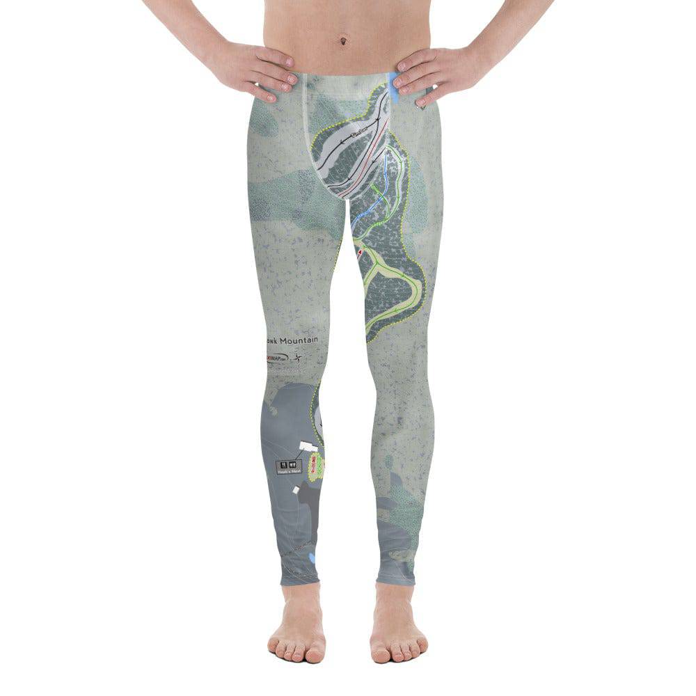 Mohawk Mountain, Connecticut Ski Trail Map Men's Base Layer Bottom