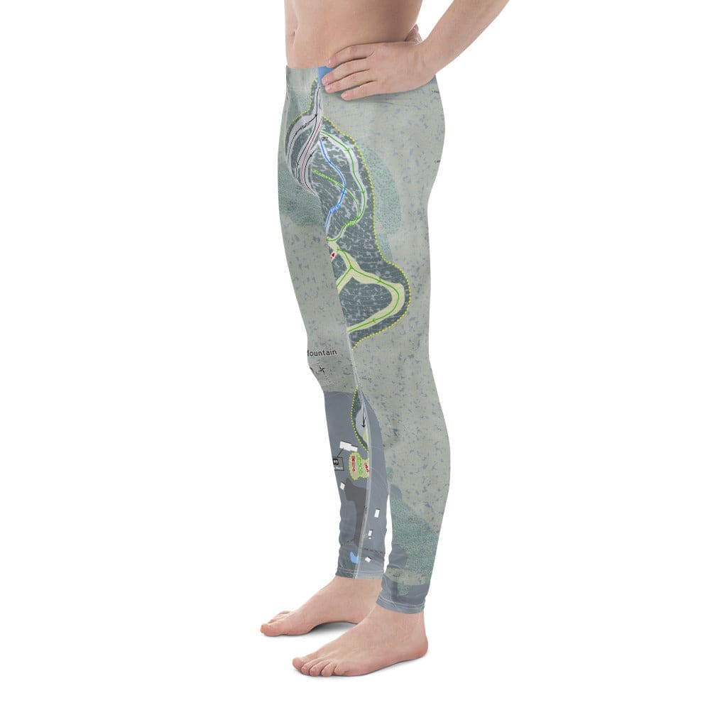Mohawk Mountain, Connecticut Ski Trail Map Men's Base Layer Bottom - Powderaddicts