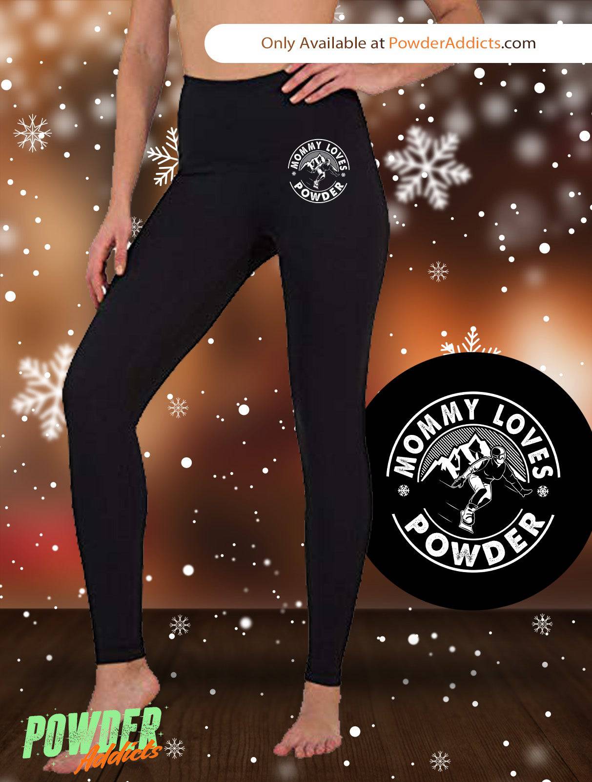 Mommy Loves Powder Women's Embroidered Leggings - Powderaddicts