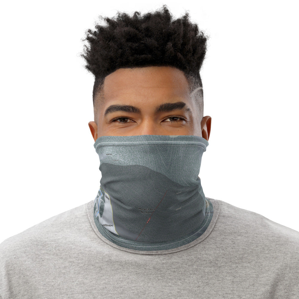 Monarch Mountain, Colorado Ski Trail Map Printed Neck Gaiter - Powderaddicts