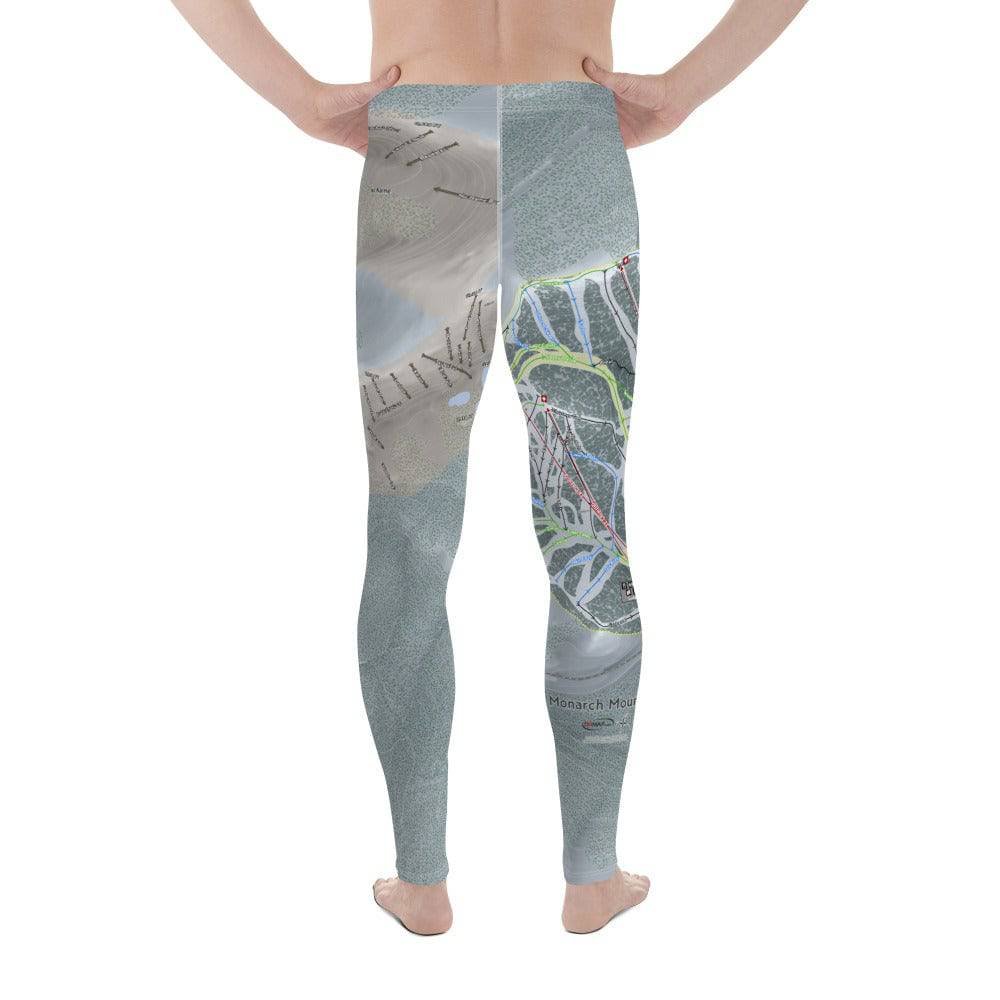 Monarch Mtn, Colorado Ski Trail Map Men's Base Layer Bottom - Powderaddicts