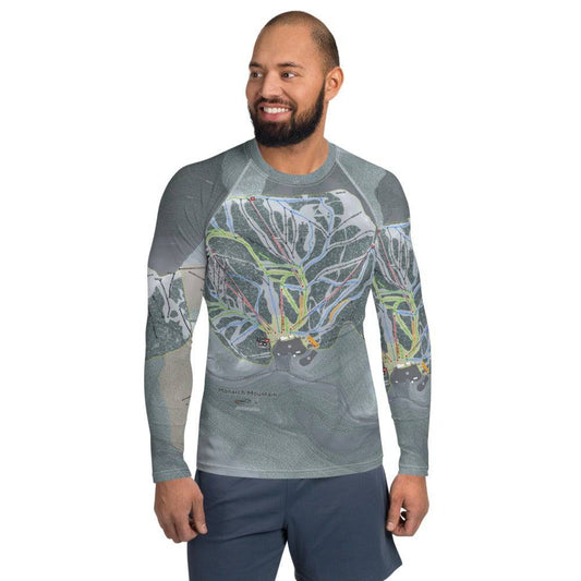 Monarch Mtn, Colorado Ski Trail Map Men's Base Layer Top - Powderaddicts