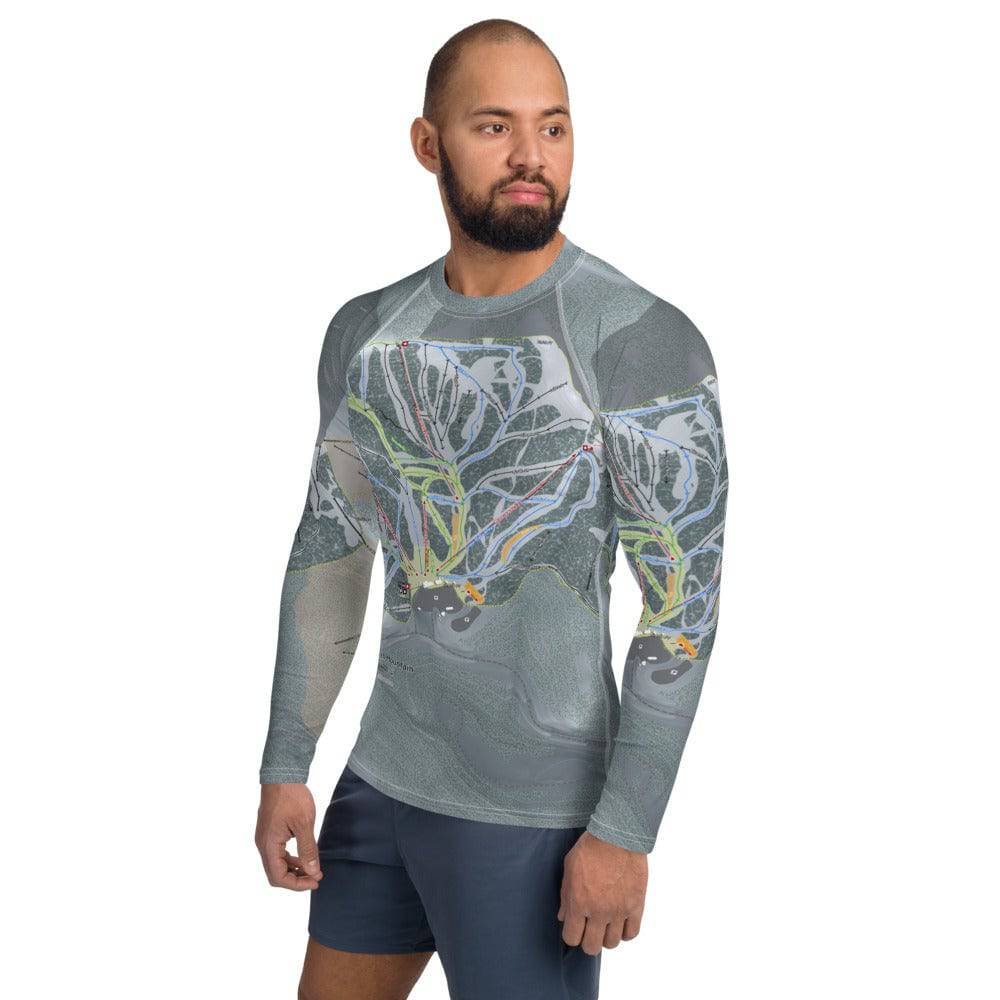 Monarch Mtn, Colorado Ski Trail Map Men's Base Layer Top - Powderaddicts