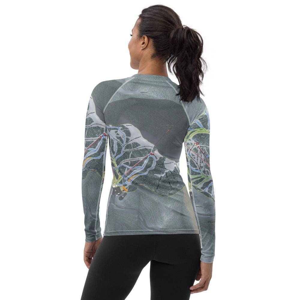 Monarch Mtn, Colorado Ski Trail Map Women's Base Layer Top - Powderaddicts