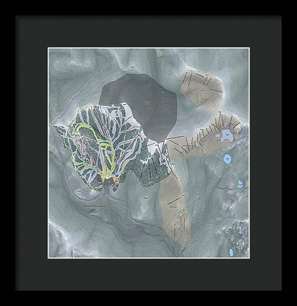 Monarch Mtn Ski Trail Map - Framed Print - Powderaddicts