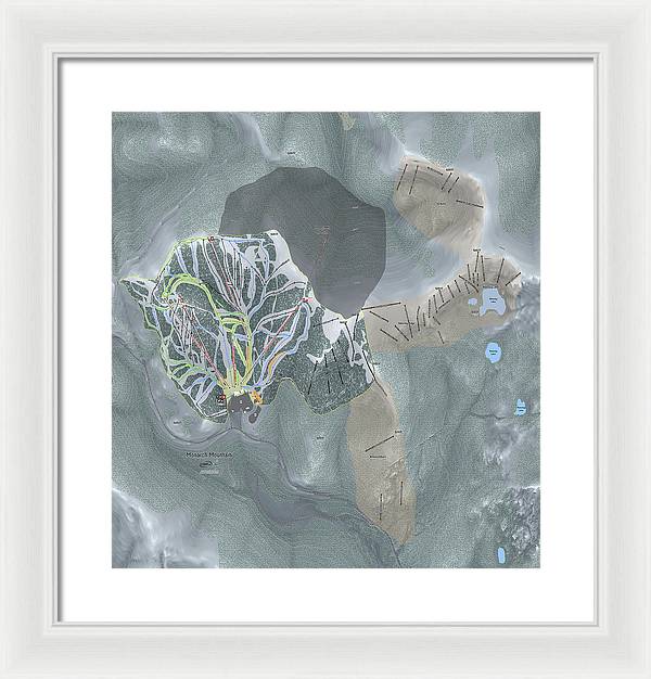 Monarch Mtn Ski Trail Map - Framed Print - Powderaddicts
