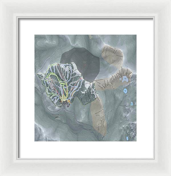 Monarch Mtn Ski Trail Map - Framed Print - Powderaddicts