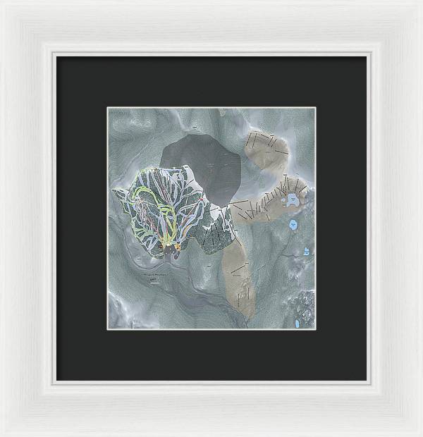 Monarch Mtn Ski Trail Map - Framed Print - Powderaddicts