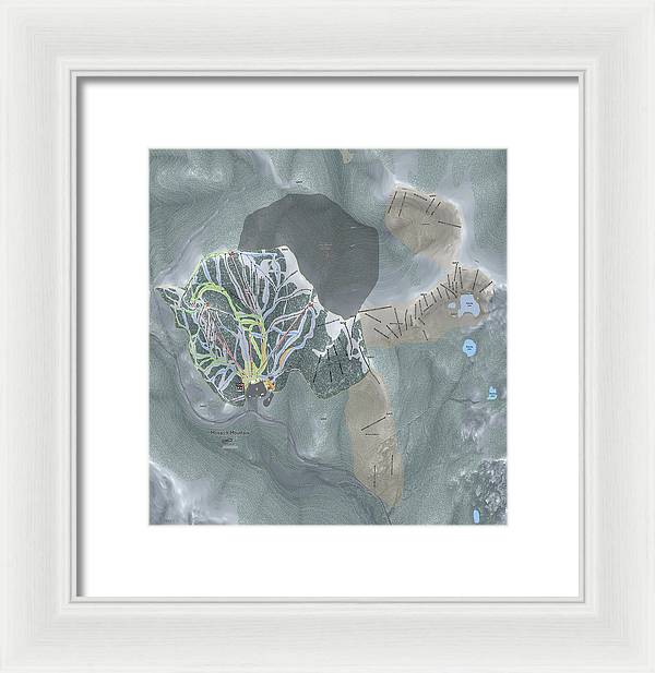 Monarch Mtn Ski Trail Map - Framed Print - Powderaddicts