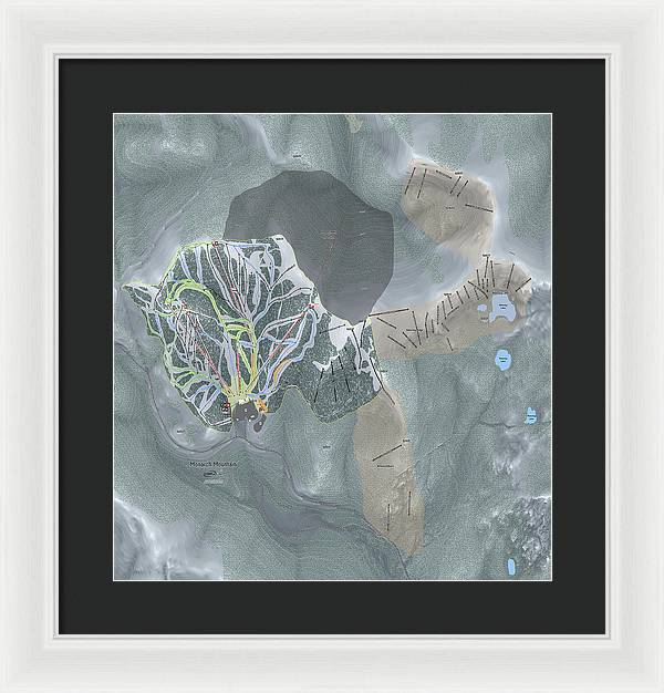 Monarch Mtn Ski Trail Map - Framed Print - Powderaddicts