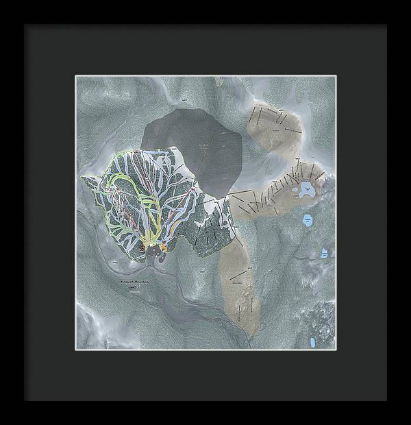 Monarch Mtn Ski Trail Map - Framed Print - Powderaddicts