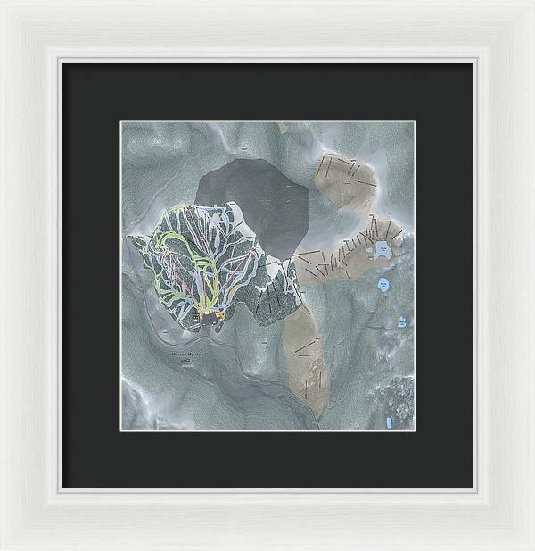 Monarch Mtn Ski Trail Map - Framed Print - Powderaddicts