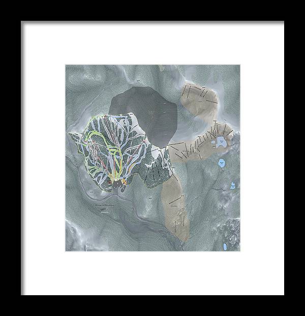 Monarch Mtn Ski Trail Map - Framed Print - Powderaddicts