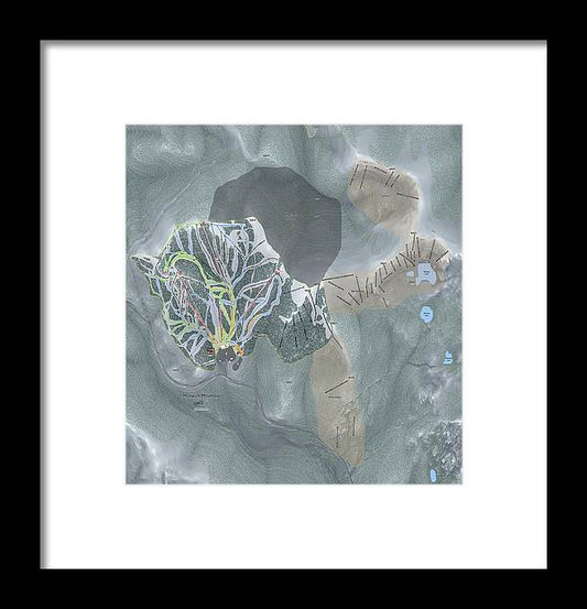Monarch Mtn Ski Trail Map - Framed Print - Powderaddicts