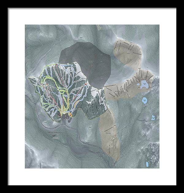 Monarch Mtn Ski Trail Map - Framed Print - Powderaddicts