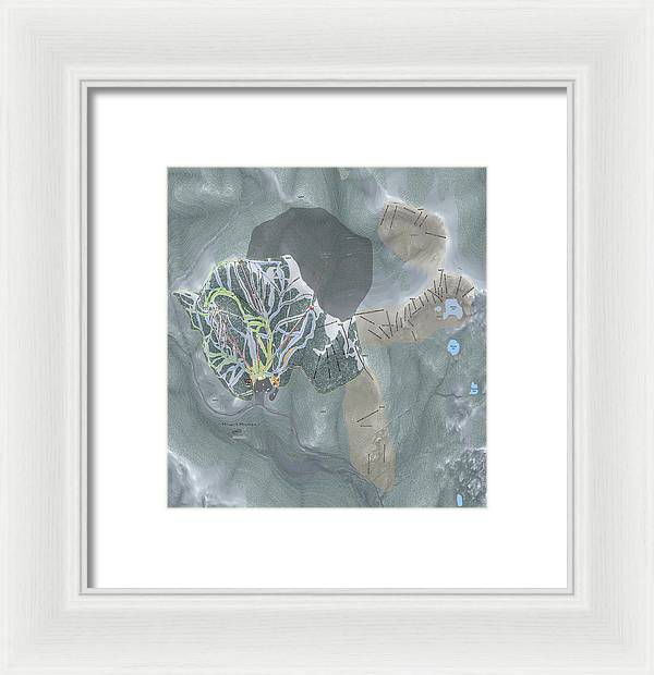 Monarch Mtn Ski Trail Map - Framed Print - Powderaddicts