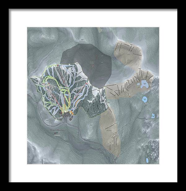Monarch Mtn Ski Trail Map - Framed Print - Powderaddicts