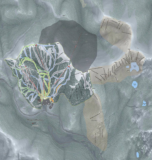 Monarch Mtn Ski Trail Map - Art Print - Powderaddicts