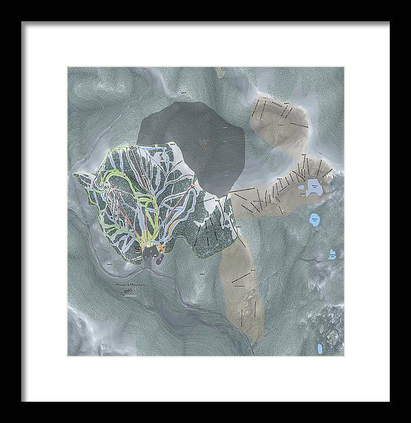 Monarch Mtn Ski Trail Map - Framed Print - Powderaddicts
