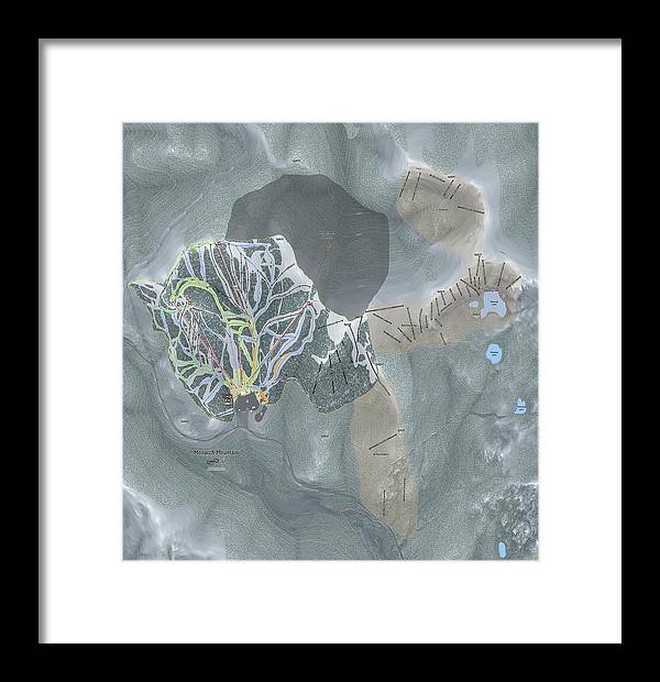Monarch Mtn Ski Trail Map - Framed Print - Powderaddicts