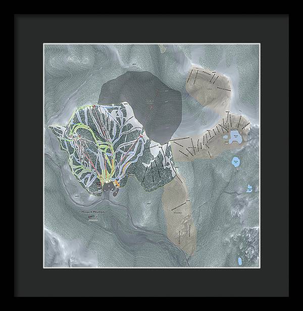 Monarch Mtn Ski Trail Map - Framed Print - Powderaddicts