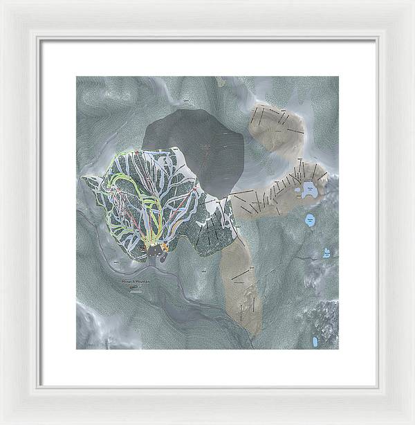 Monarch Mtn Ski Trail Map - Framed Print - Powderaddicts