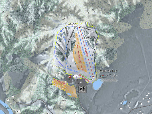 Mont Du Lac Ski Trail Map - Art Print - Powderaddicts