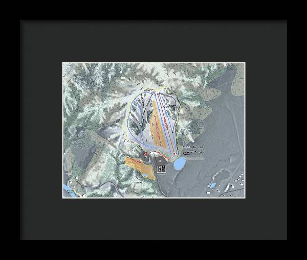 Mont Du Lac Ski Trail Map - Framed Print - Powderaddicts