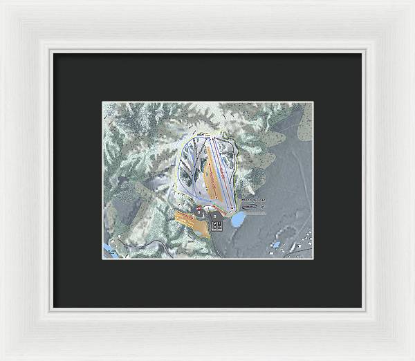 Mont Du Lac Ski Trail Map - Framed Print - Powderaddicts