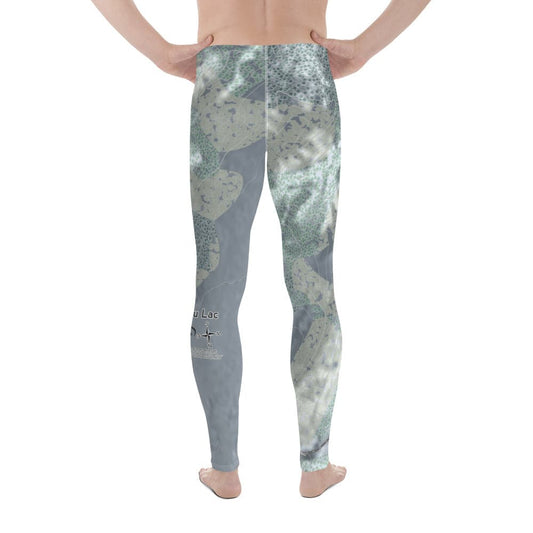 Mont Du Lac, Wisconsin Ski Trail Map Men's Base Layer Bottom - Powderaddicts