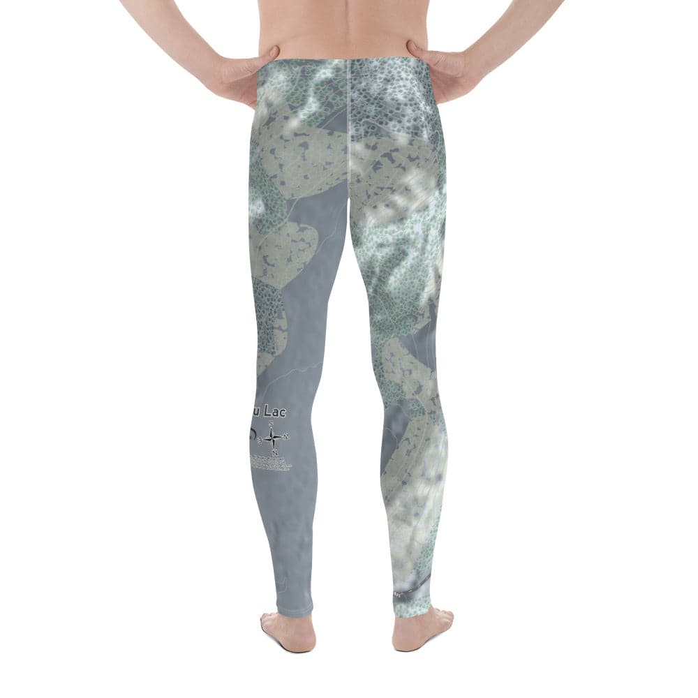 Mont Du Lac, Wisconsin Ski Trail Map Men's Base Layer Bottom - Powderaddicts