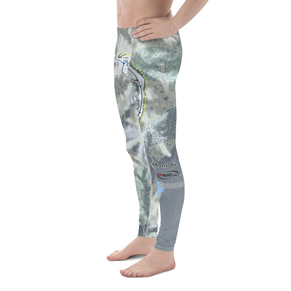 Mont Du Lac, Wisconsin Ski Trail Map Men's Base Layer Bottom - Powderaddicts