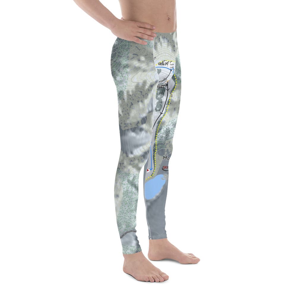 Mont Du Lac, Wisconsin Ski Trail Map Men's Base Layer Bottom - Powderaddicts