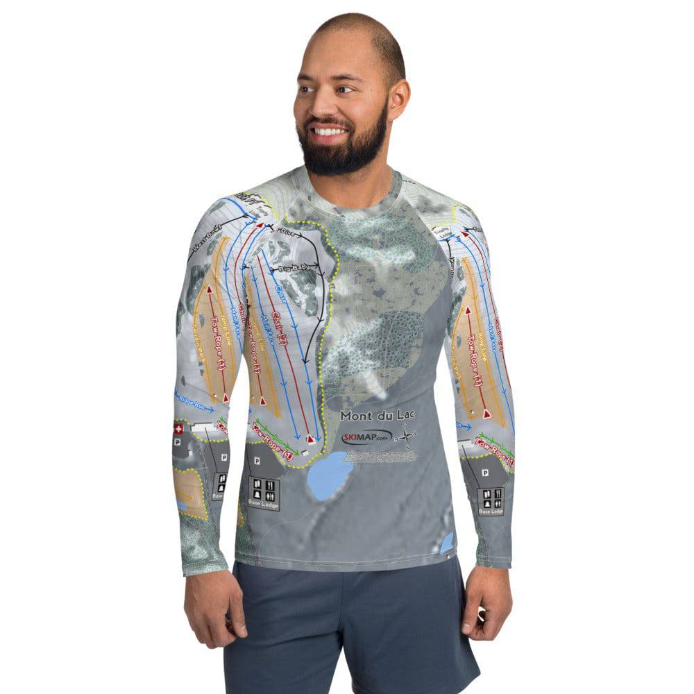 Mont Du Lac, Wisconsin Ski Trail Map Men's Base Layer Top