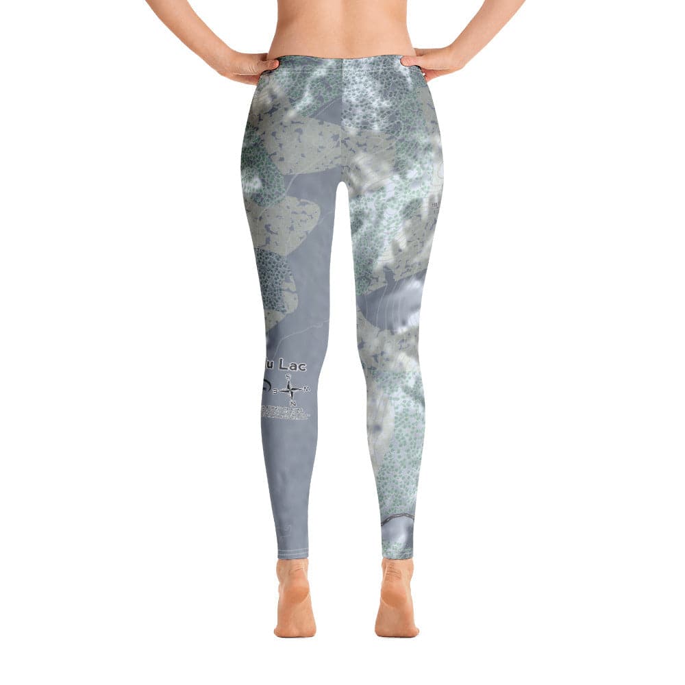 Mont Du Lac, Wisconsin Ski Trail Map Women's Base Layer Bottom - Powderaddicts